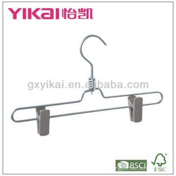 High Grade Aluminium Clothes Hanger for Trousers with Clips